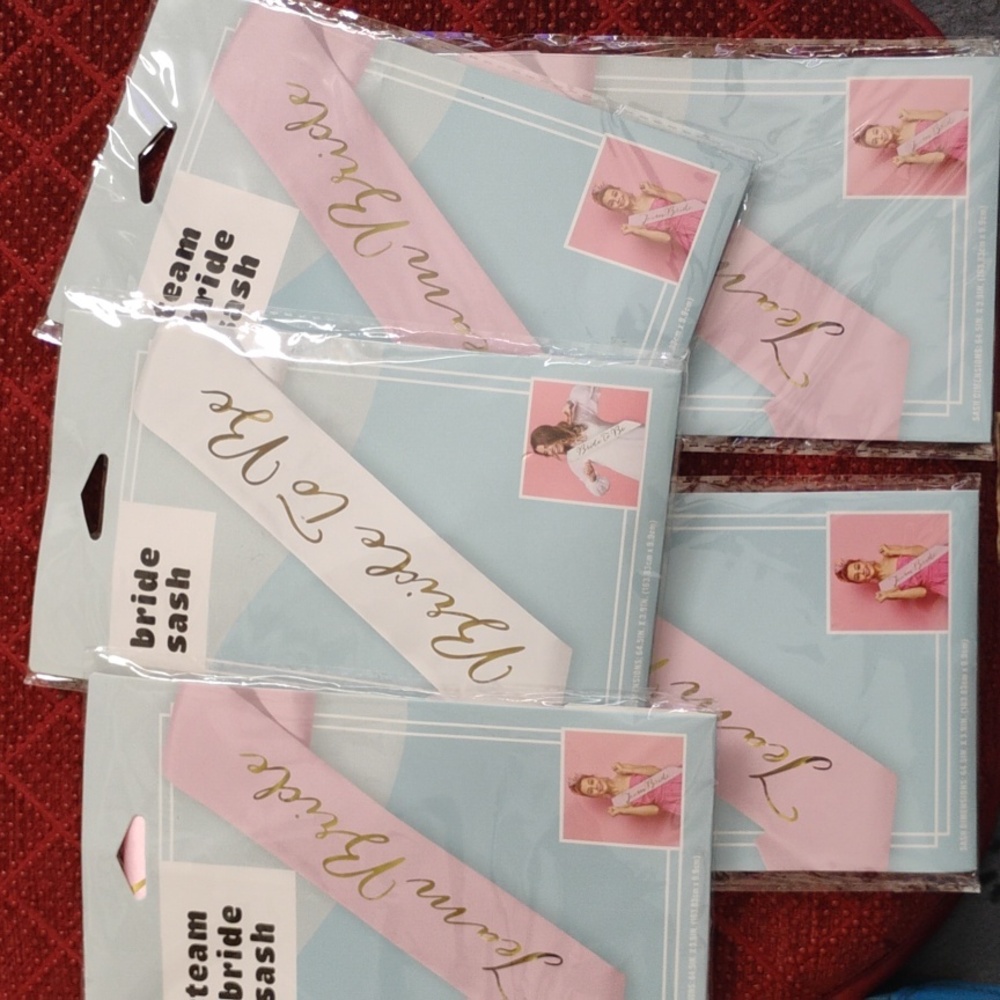 Team Bride and Bride To Be Sashes